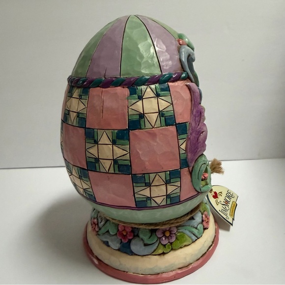 Easter Egg with Bunnies Spring Love Figurine light Up Jim Shore - Picture 12 of 16